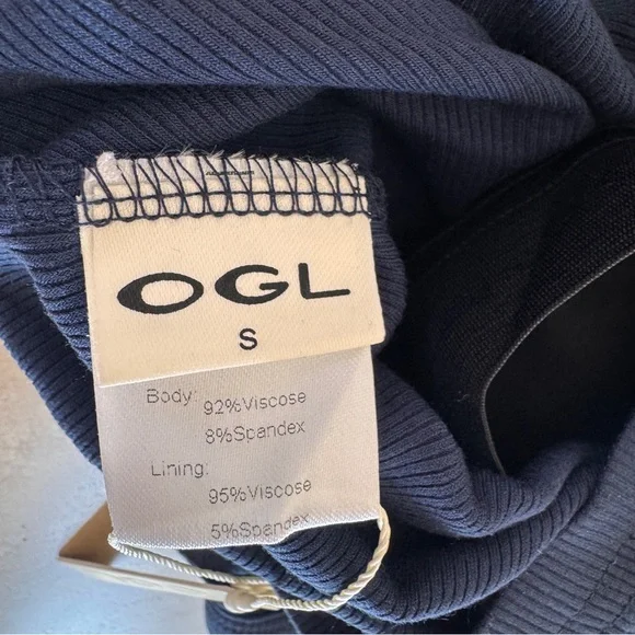 OGL Navy Blue Square Open Back Brami Tank Top Womens Size S - Picture 12 of 16